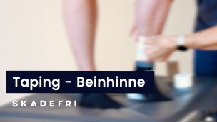 Skjermbilde av "tåkete" introvideo til video om teiping av beinhinne