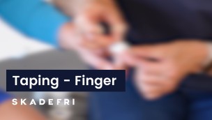 Skjermbilde av "tåkete" introvideo til video om teiping av finger