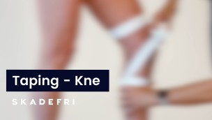 Skjermbilde av "tåkete" introvideo til video om teiping av kne