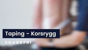 Skjermbilde av "tåkete" introvideo til video om teiping av korsrygg