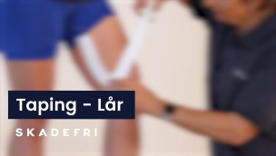 Skjermbilde av "tåkete" introvideo til video om teiping av lår